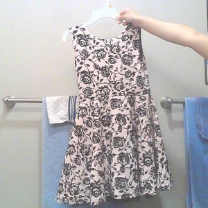 size 4 girls black and light colored glittery dress